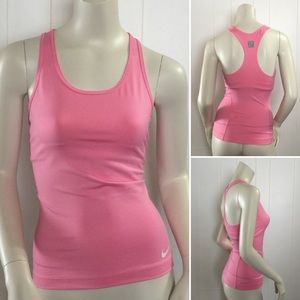 Nike Pro Compression pink Dri-Fit racer back tank